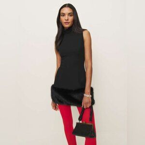 Reformation Women's Black Aneira Dress Size 6